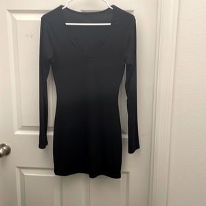 Black v neck long